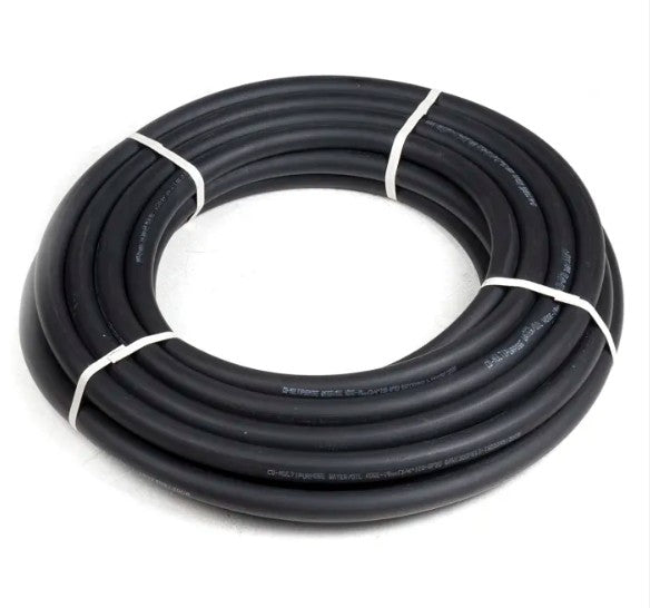 Black rubber hose 3/4" for chemicals.