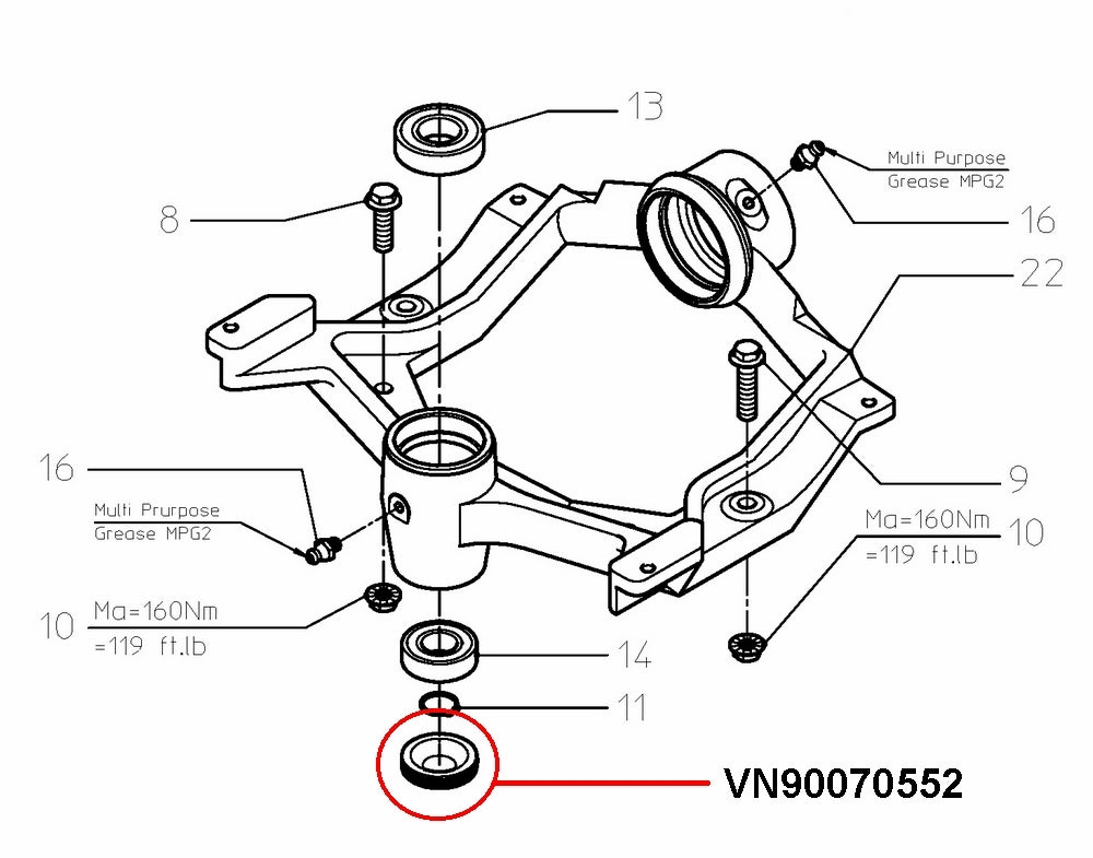 Vicon Cap for Vertical Shaft, Part #VN90070552