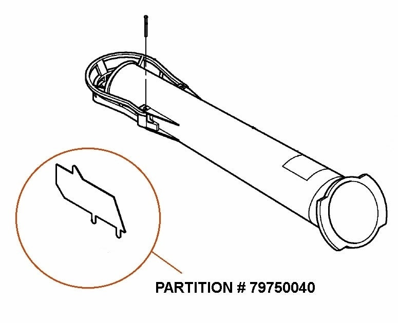 Pendulum Spreader Spout Partition, Vicon # 79750040