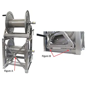 Hannay Hose Reel Stacking Kit for Model E1526-17-18 Stainless Steel